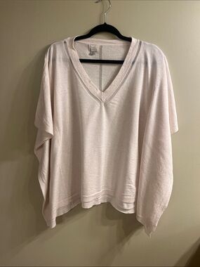 a new day Light Pink V-Neck Knit Tunic Top